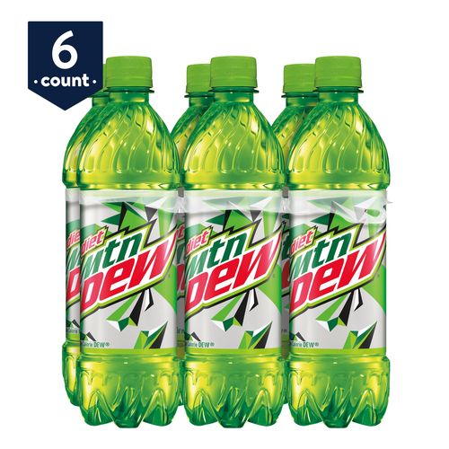 Diet Mountain Dew Diet Soda, 16.9 oz Bottles, 6 Count