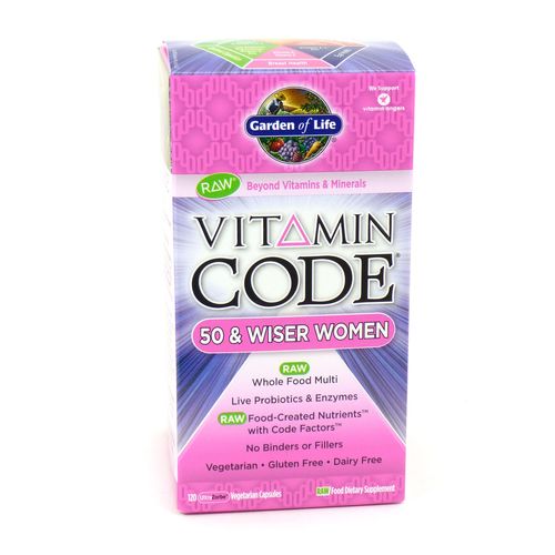 Garden of Life Vitamin Code 50 & Wiser Women 120 Veg Caps