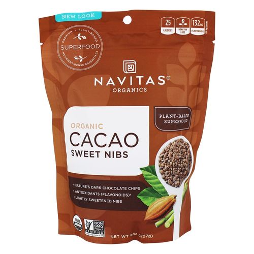 Navitas Organics Cacao Sweet Nibs  8 oz.