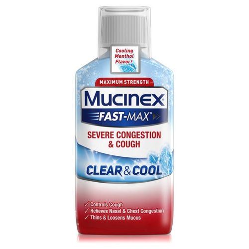 Mucinex Fast-Max Clear & Cool Adult Liquid - Severe Congestion & Cough 6 oz