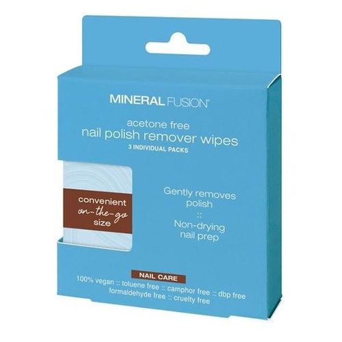 MINERAL FUSION  NAIL POLISH REMOVER WIPES 3 CT