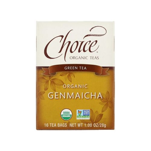 Choice Organics Tea, Green Tea Bags, Genmaicha, 16 Ct Tea Bags