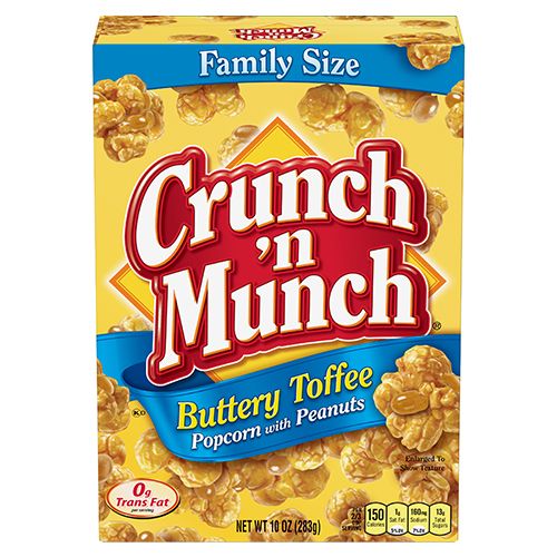 CRUNCH 'N MUNCH Buttery Toffee Popcorn with Peanuts, 10 oz.