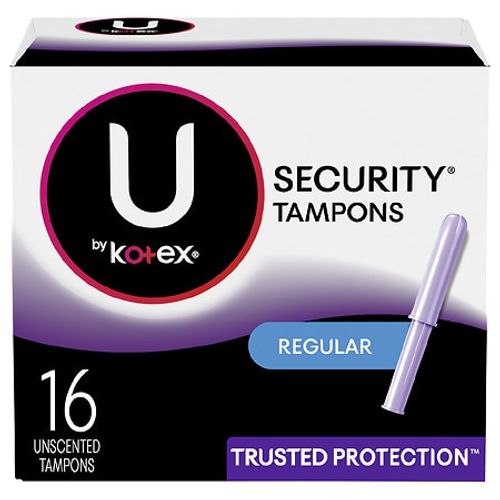 U BY KOTEX PREMIUM SECURITY TAMPONS REGULAR 16