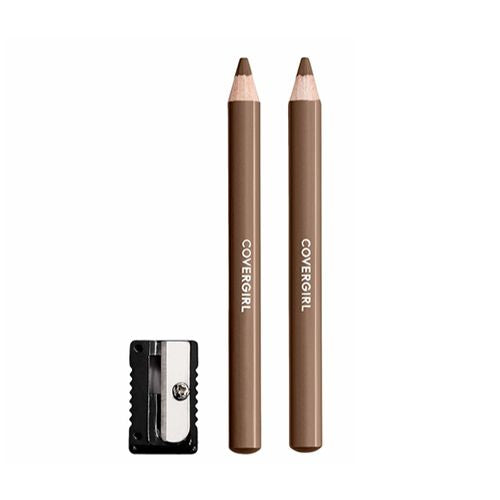 (2-Pack) COVERGIRL Easy Breezy Brow Fill + Define Eyebrow Pencil  810 Soft Brown  0.008 oz  Eye Pencil  Brown Eyebrow Pencil  Blendable Pencil Fill and Defined Brows  Sharpener Included