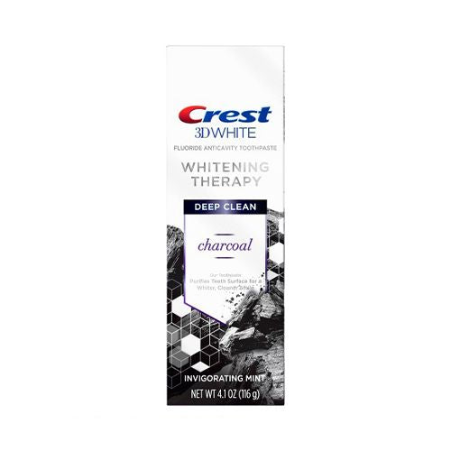 Crest 3D White Whitening Therapy Charcoal Deep Clean Toothpaste  Mint  4.1 oz