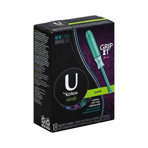 U BY KOTEX SUPER PREMIUM TAMPONS SLEEK SUPER ABSORBENCY