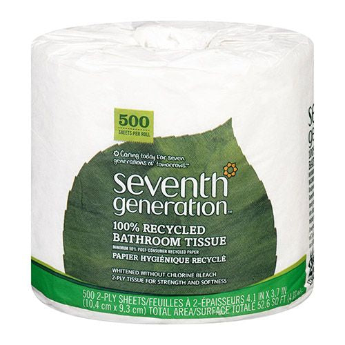 Seventh Generation Bathroom Tissue - 2 ply 500 sheet roll