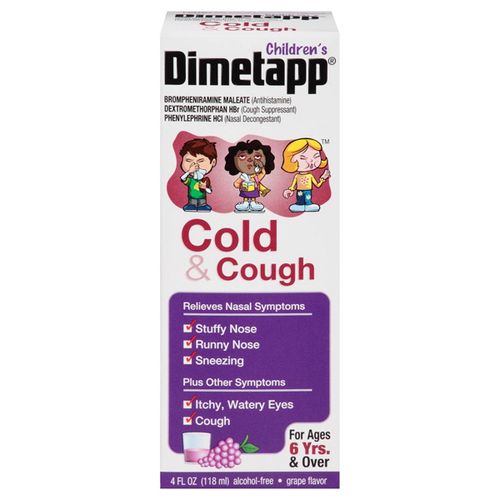 Children's Dimetapp Cough & Cold Relief Liquid - Dextromethorphan - Grape - 4 fl oz