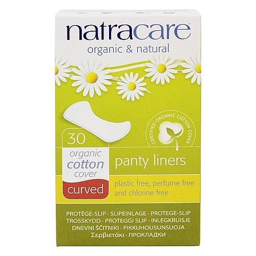 Natracare Organic and Natural Curved Panty Liners  Unscented  30 Ct