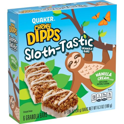 Quaker Chewy Dipps Granola Bars, Sloth-Tastic Vanilla Cream, 1.05oz Bars (6 Pack) (B08CBSXPZN)