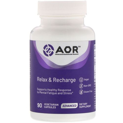 Advanced Orthomolecular Research AOR  Relax   Recharge  90 Vegetarian Capsules