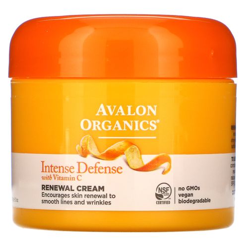 Avalon Organics Intense Defense with Vitamin C Renewal Cream, 2 oz