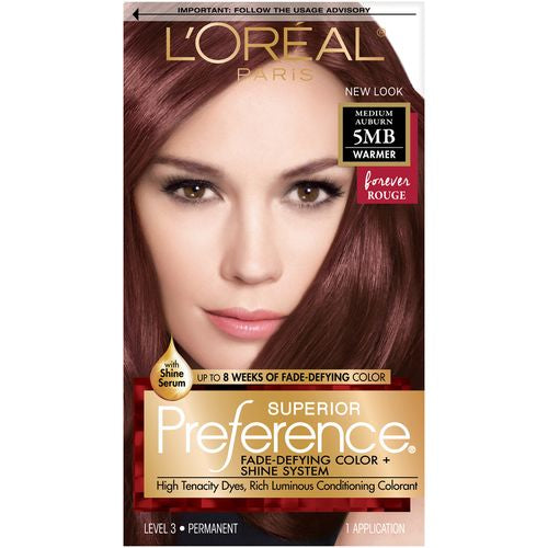 L Oreal Paris Superior Preference Fade-Defying Color + Shine System  5MB Medium Auburn(Packaging May Vary)  Pack of 1