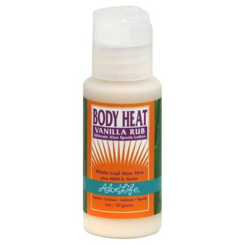 Aloe Life Body Heat Vanilla Rub 1 oz Liquid