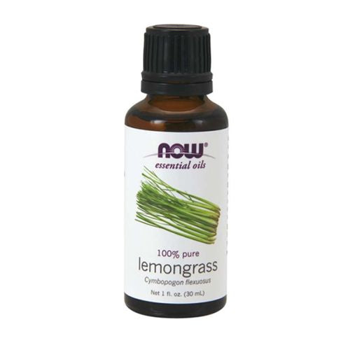 NOW Essential Oils  Lemongrass Oil  Steam Distilled  100% Pure  Vegan  Child Resistant Cap  1-Ounce