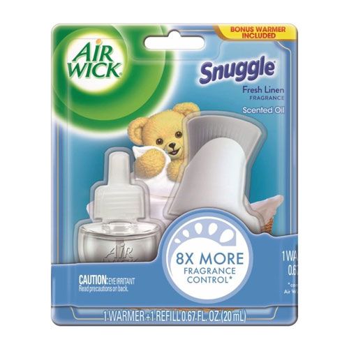 Air Wick Plug in Scented Oil Starter Kit (Warmer + 1 Refill)  Fresh Linen  Air Freshener  Essential Oils