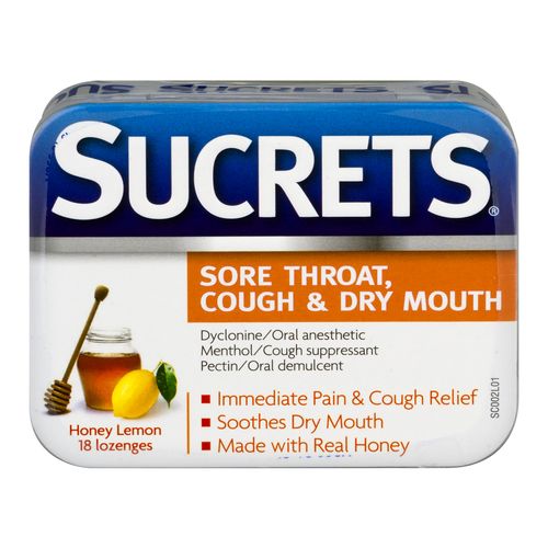 Sucrets Medicated Honey Lemon LOzenge  18 Ct