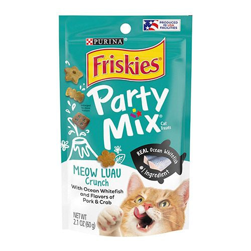 Friskies Cat Treats  Party Mix Meow Luau Crunch  2.1 oz. Pouch