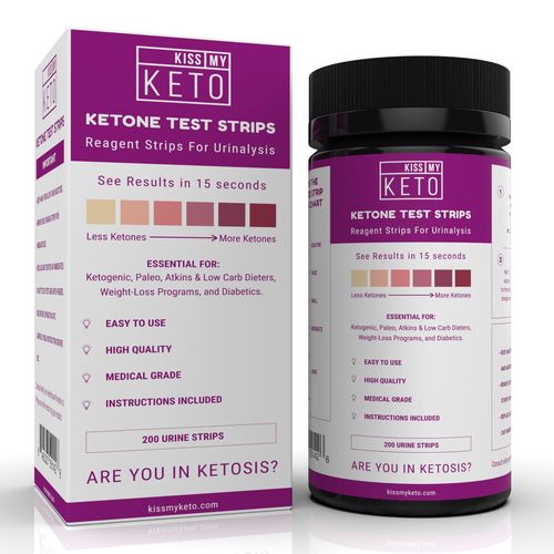 Kiss My Keto Ketone Strips  200 Urine Test Strips