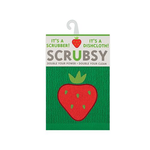 MU Kitchen Scrubsy Dishcloth and Scrubber (Strawberry)