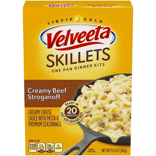 Velveeta Kraft Cheesy Skillets Dinner Kit Box, Creamy Beef Stroganoff, 11.6 Ounce (B00BPF4NEI)