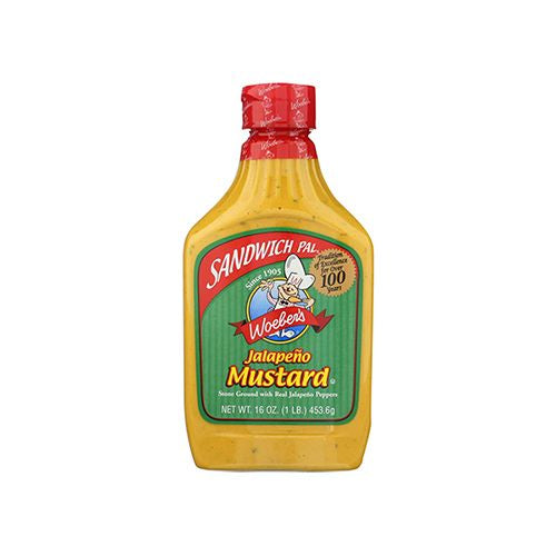 WOEBER'S, SANDWICH PAL, MUSTARD, JALAPENO