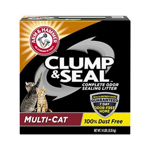 Arm Hammer Clump Seal Multi-Cat Complete Odor Sealing Clumping Cat Litter  14lb