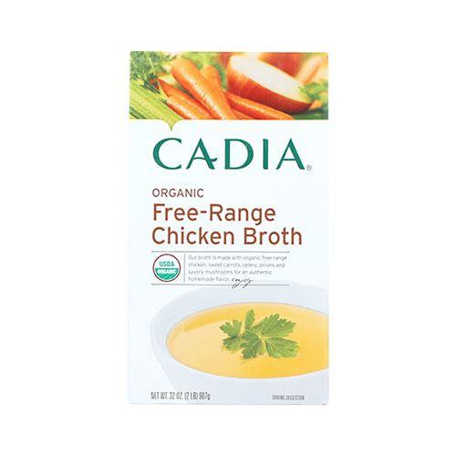 CADIA, ORGANIC FREE- RANGE CHICKEN BROTH