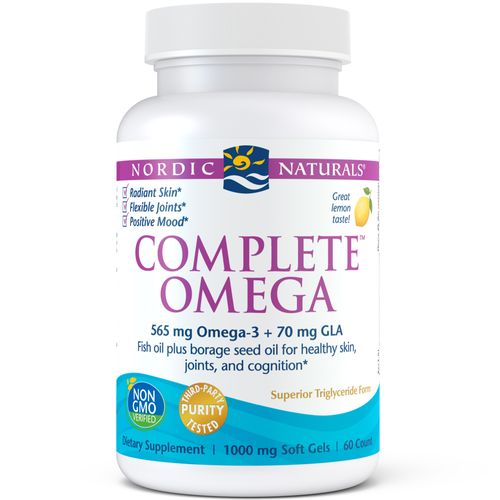 Nordic Naturals Complete Omega Softgels  Lemon  EPA & DHA  Fish Oil  60 Ct