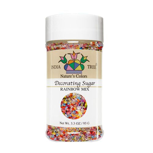 India Tree Nature's Colors Rainbow Mix Decorating Sugar, 3.3 Ounce (B072KSC2YH)