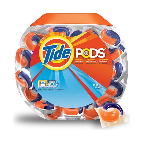 Tide PODS Liquid Detergent Pacs, Ocean Mist, 57 count