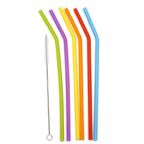 RSVP 10in Silicone Straw Set Of 6