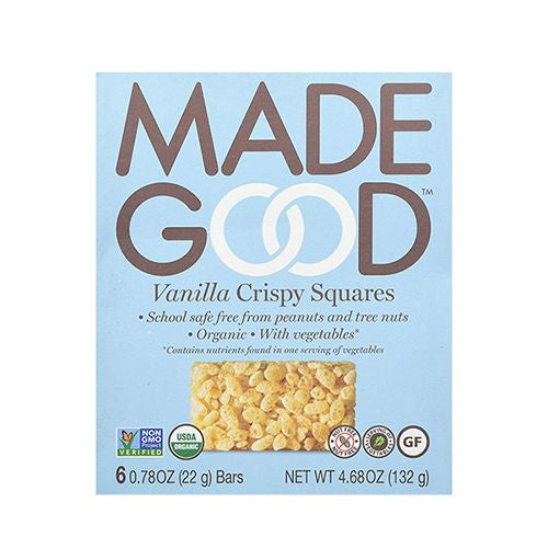 Made Good Crispy Squares, Vanilla, 4.68 Oz (B0793HL161)