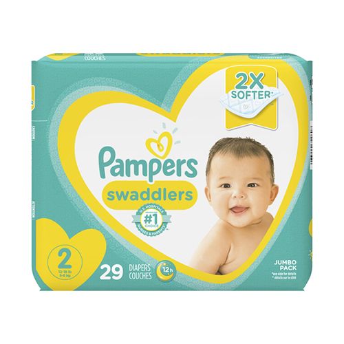 Pampers Swaddlers Hypoallergenic Soft Diapers - Size 2  29 Count