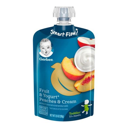 Gerber Toddler Food Fruit & Yogurt Peaches & Cream - 3.5oz