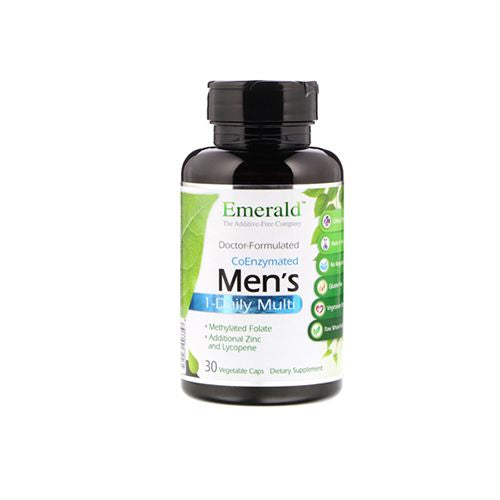 Emerald Labs Men s 1-Daily Multi - Multivitamin with Methylated Folate  Extra Zinc and Lycopene to Support Healthy Prostate  Energy Levels  Bone Strength - 30 Vegetable Capsules