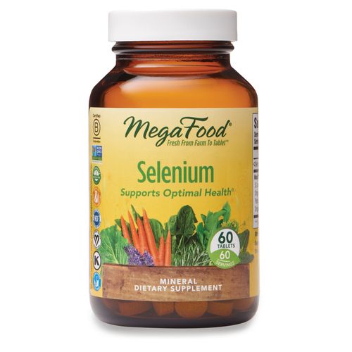 MegaFood  Selenium  Supports Optimal Health  Mineral Supplement  Gluten Free  Vegan  60 Tablets (60 Servings)