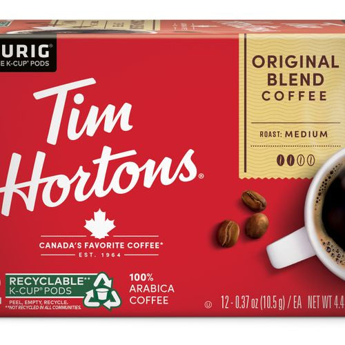 Tim Hortons Original Ground Coffee Single Serve Cups Medium Roast 12 Ct