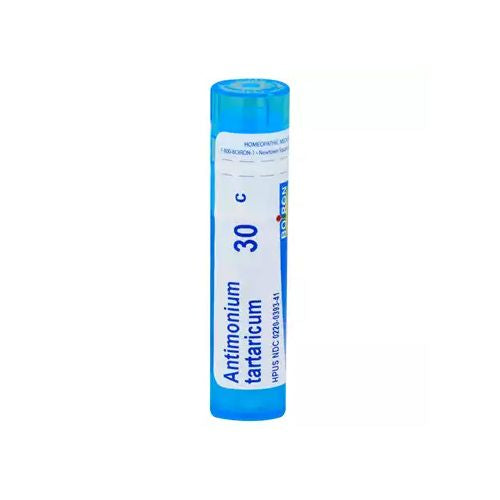 Boiron Antimonium Tartaricum 30C  Homeopathic Medicine for Thick Mucus And Non Productive Cough  80 Pellets