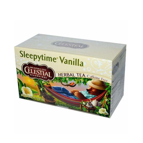 CELESTIAL SEASONINGS, CAFFEINE FREE HERBAL TEA, SLEEPYTIME VANILLA