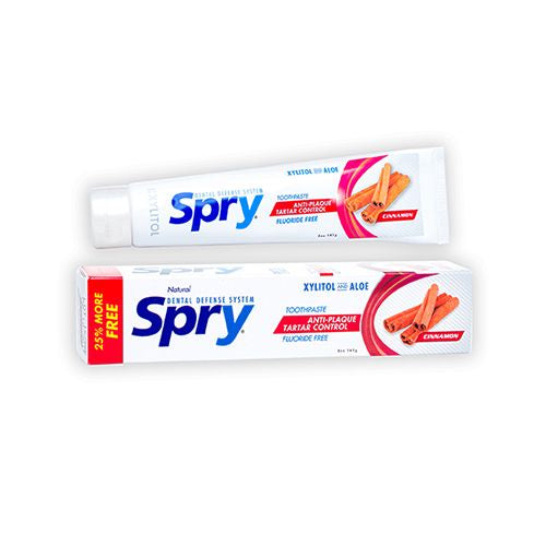 Xlear Spry Xylitol and Aloe Toothpaste Fluoride Free - Cinnamon 5 oz Paste