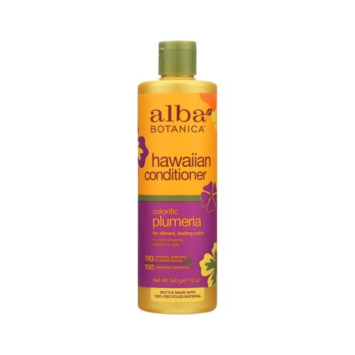 Alba Botanica Colorific Treated Hair Conditioner  Plumeria  12 oz