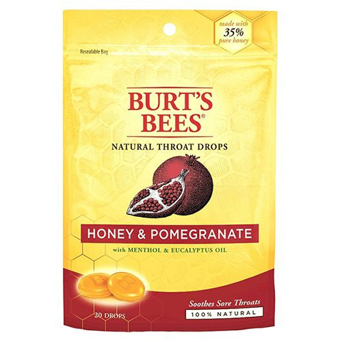 Burt's Bees Natural Throat Drops - Honey and Pomegranate - 20ct