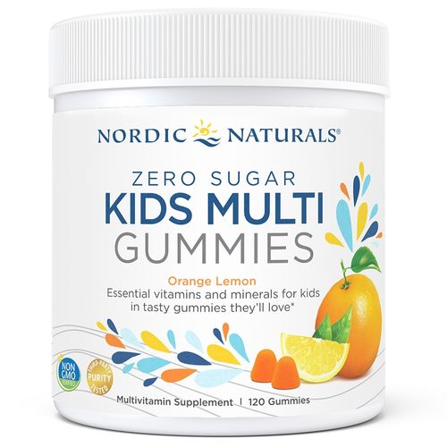 Nordic Naturals Zero Sugar Kids Multi Gummies  Orange Lemon  120 Count