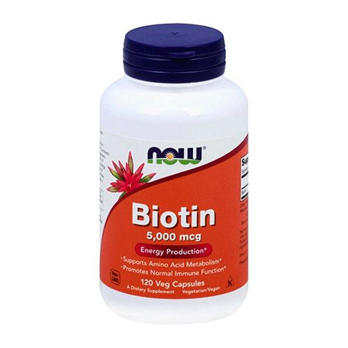 NOW Foods Biotin 5 000 mcg 120 Veg Caps