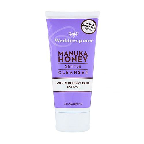 Wedderspoon  Manuka Honey  Gentle Cleanser  With Blueberry Fruit Extract  Aloe   Green Tea Scent  6 fl oz  180 ml