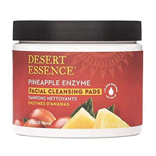 Desert Essence 184261 Pineapple Enzyme Cleansing Pads  50 Piece