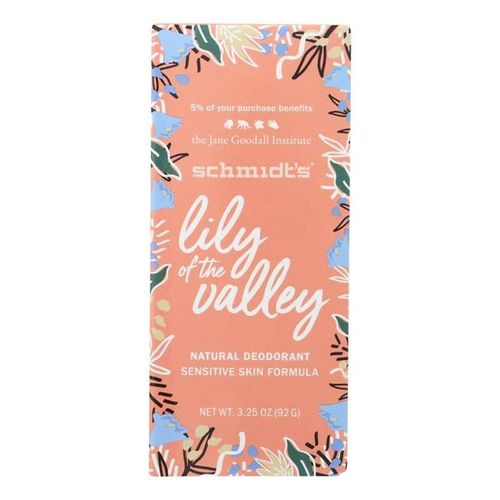 Schmidts 2374403 3.25 oz Lily Valley Sensitive Skin Deodorant