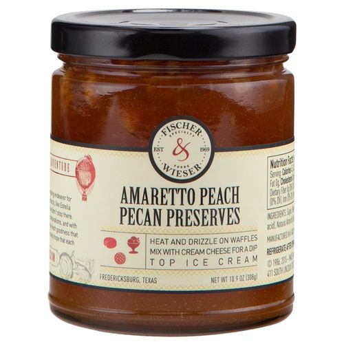 Fischer & Wieser Preserves, Amaretto Peach Pecan, 10.9 Oz